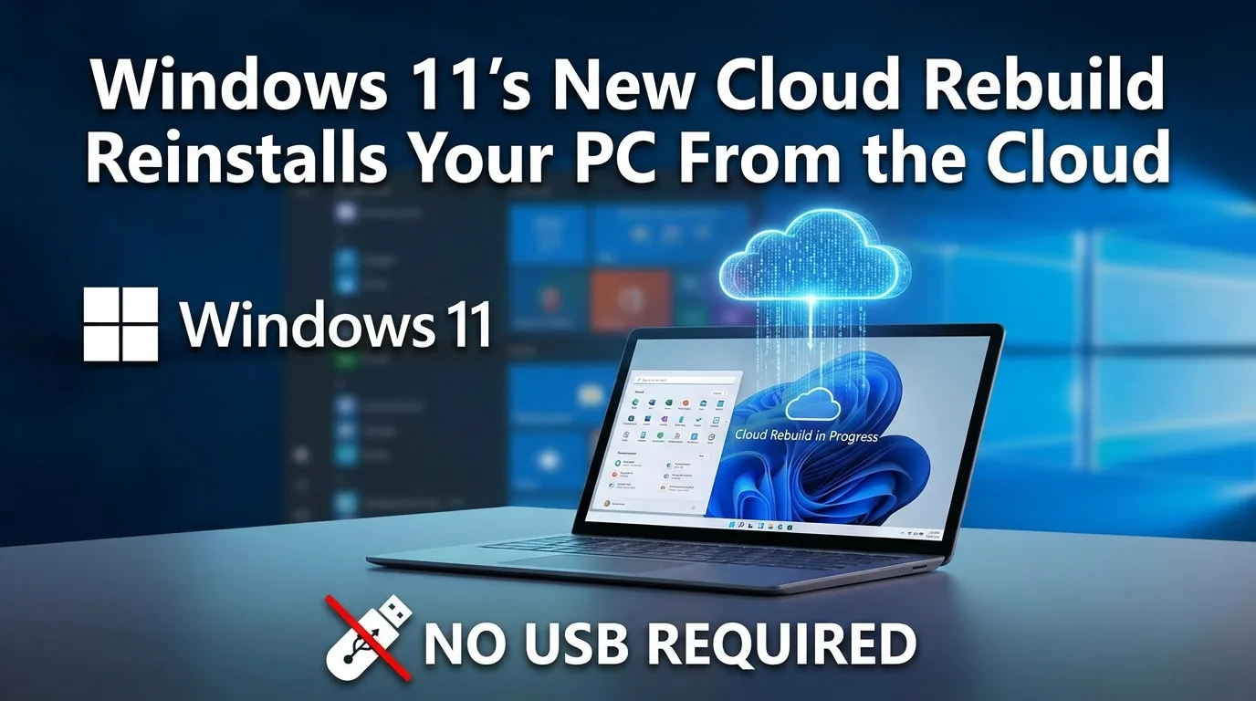 Windows 11's New Cloud Rebuild Reinstalls Your PC From the Cloud, No USB Required